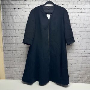 Lafayette 148 New York Black Long Sleeve Dress size 18 NWT